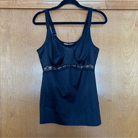 Ruby Ribbon Lace Shaping Cami in Black Size 46 - Picture 2 of 11
